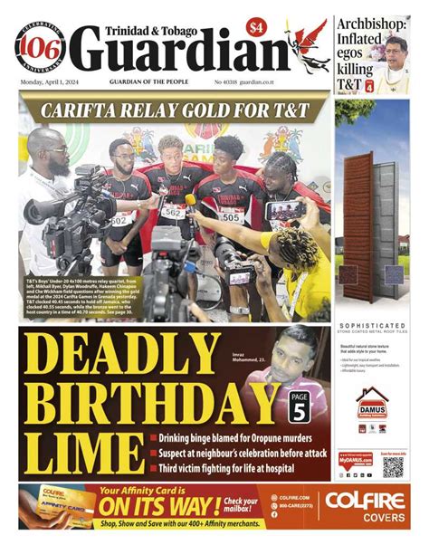 guardian newspaper trinidad today